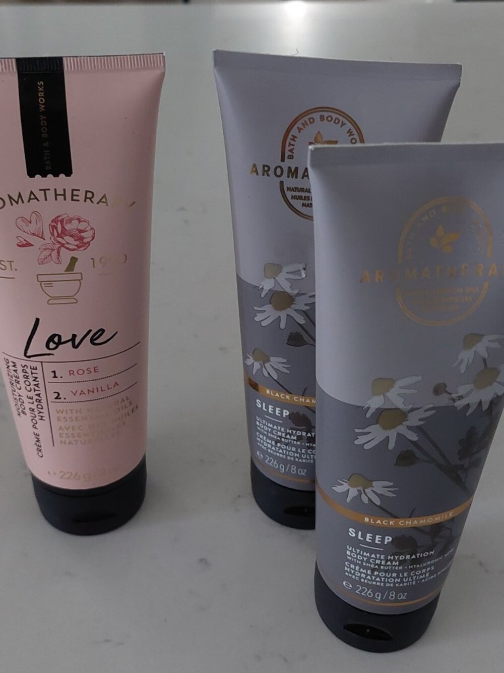 NEW Bath & Body Works Lot 2 x Aromatherapy Black Chamomile & Rose Vanilla Lotion